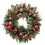 クリスマスリース 幅約76センチ レッド