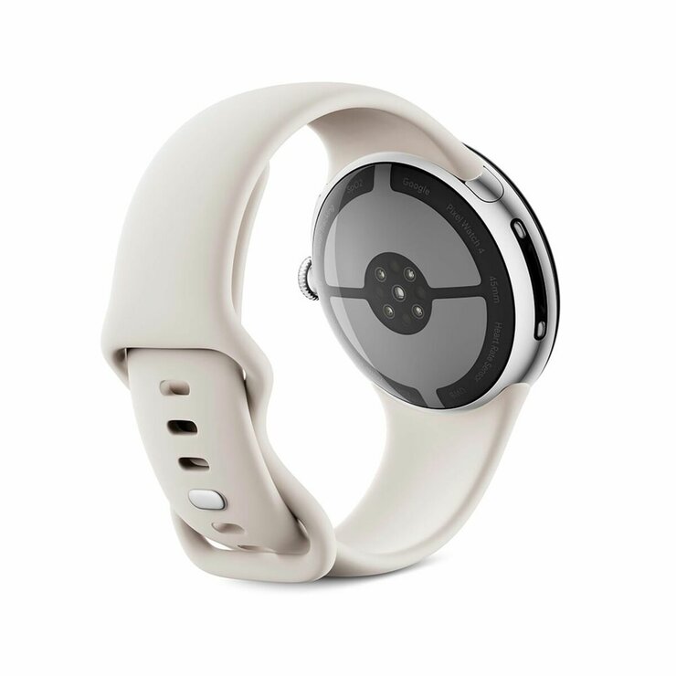 グーグル ピクセルウォッチ 4 45mm ポリッシュシルバー アルミケース / ポーセリン アクティブバンド