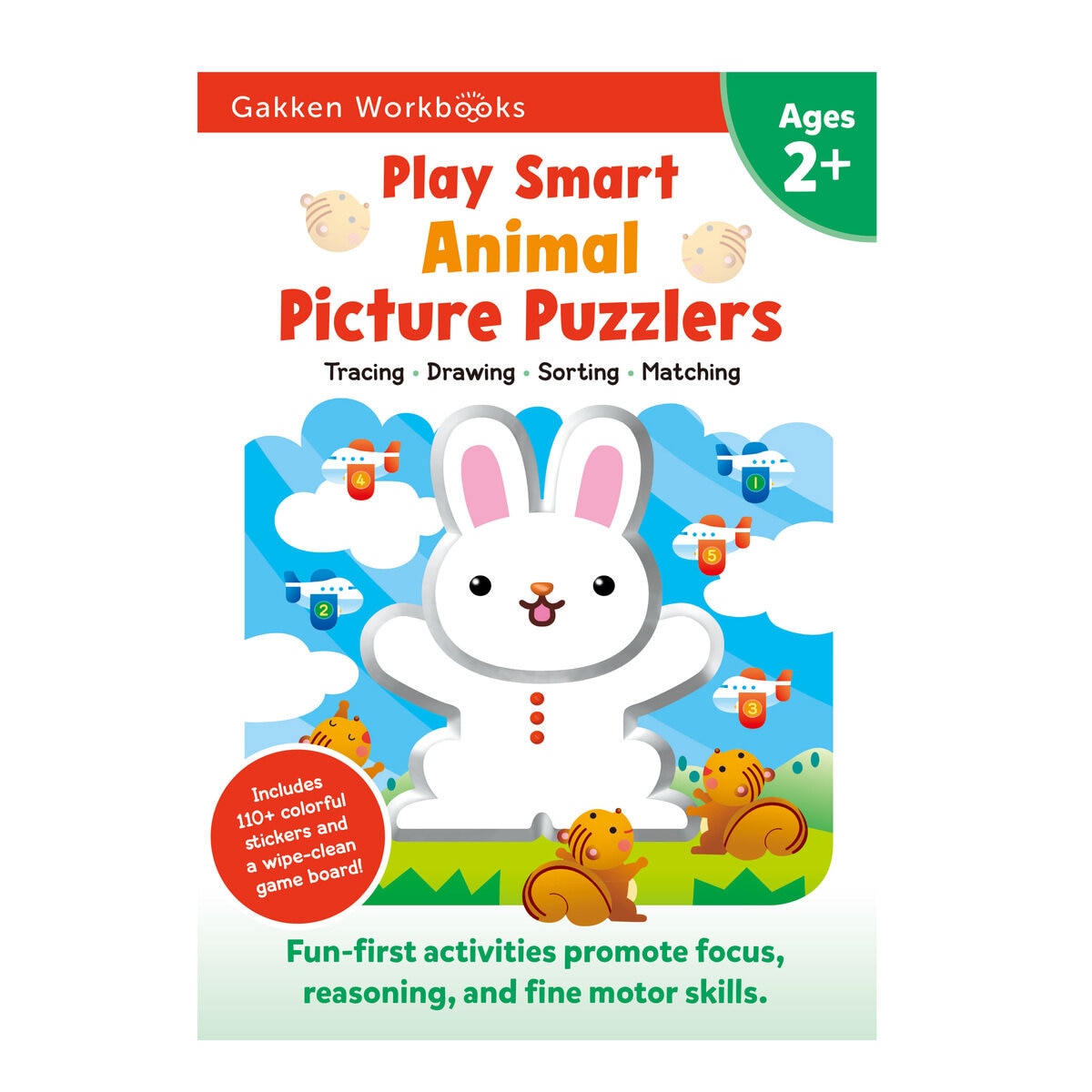 Play Smart 2歳児用 きるはる・かく・どうぶつパズル3冊セット