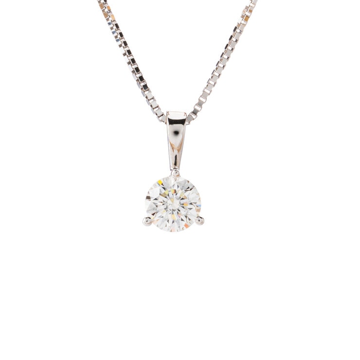 18K ホワイトゴールド 1.0カラット ダイヤモンド ペンダント 18K ホワイトゴールド 1.0カラット ダイヤモンド ペンダント