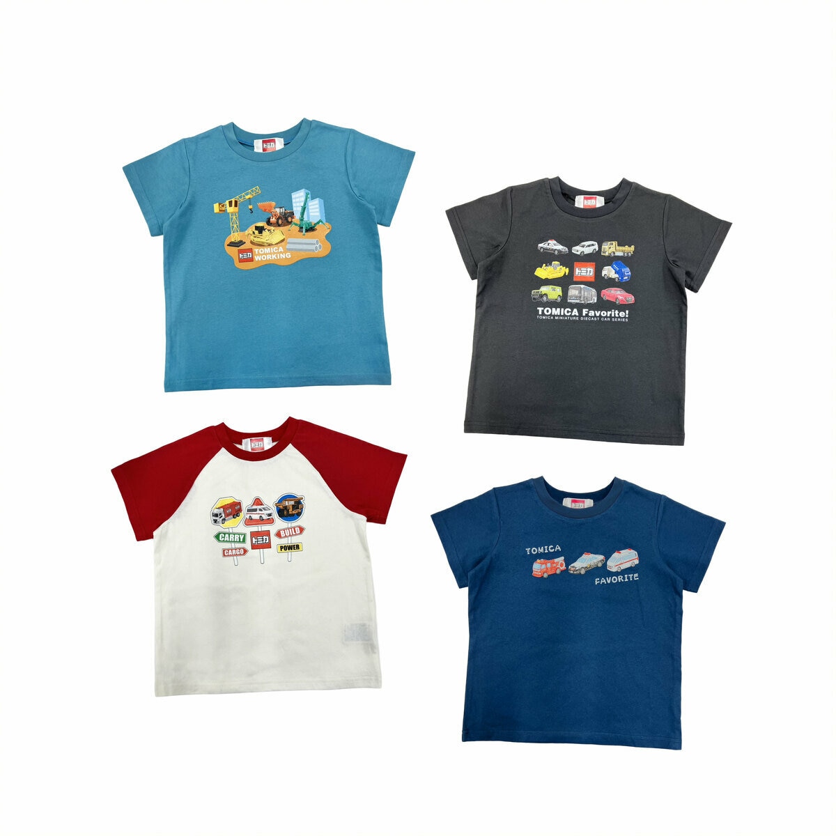 トミカ キッズ 半袖 Tシャツ 4枚組 アソートD 100