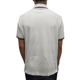 トミーヒルフィガー メンズ 半袖 ポロシャツ ホワイト（OPTIC WHITE）L