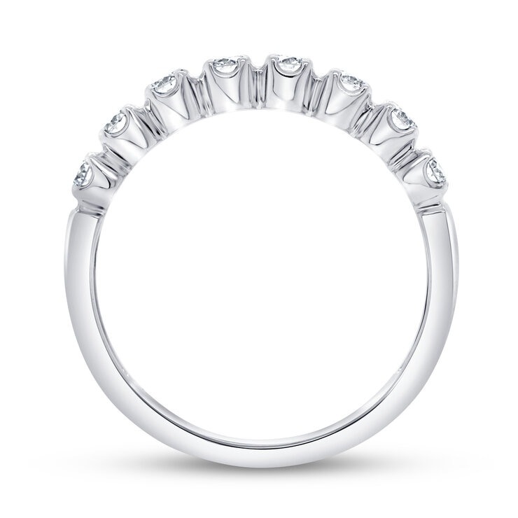 18K ホワイトゴールド 0.50カラット ラウンドカット ダイヤモンド リング