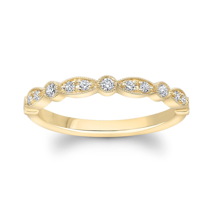 18K イエローゴールド 0.2カラット ダイヤモンド リング 18K イエローゴールド 0.2カラット ダイヤモンド リング