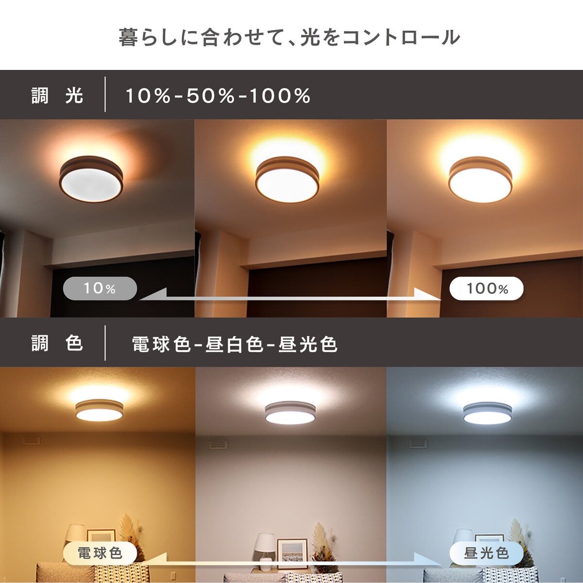 Edison Smart（エジソンスマート）デュアルシーリングライト（無線式） ブラックDBC-RF50BKBK・ホワイトDBC-RF50BKWH