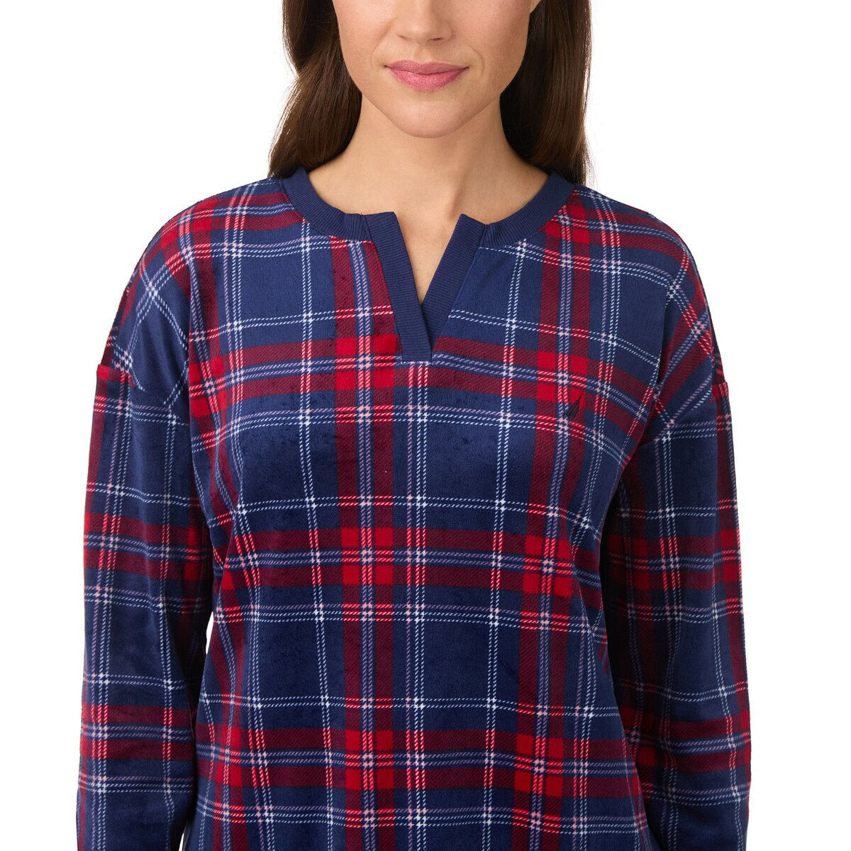 ノーティカ レディース フリース パジャマ レッド L