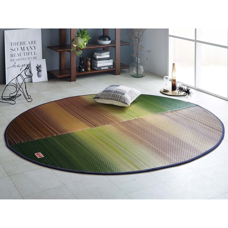 国産い草ラグ Fジョイ 190X210cm 楕円形 国産い草ラグ Fジョイ 190X210cm 楕円形