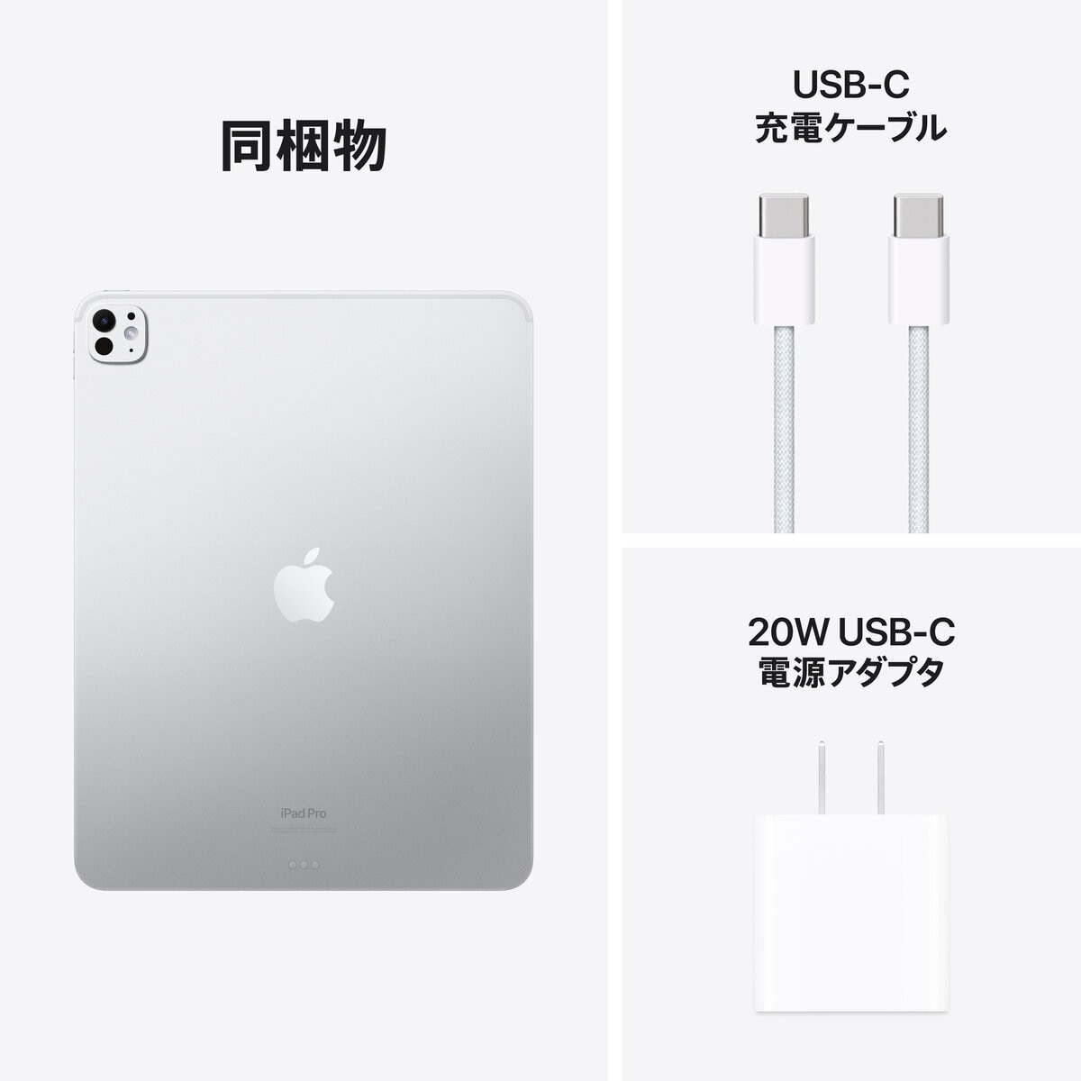 Apple iPad Pro 13インチ M4 WiFi 256GB 標準ガラス搭載 シルバー