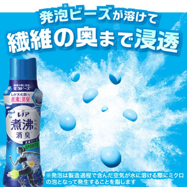 レノア 煮沸レベル 消臭抗菌 ビーズ スポーツ クールリフレッシュ&シトラスの香り 1,410ml x 2パック