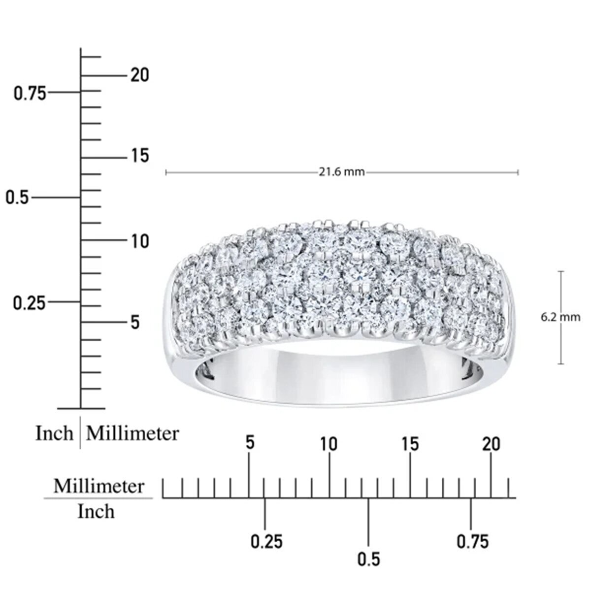 14K ホワイトゴールド 1.00カラット ダイヤモンド リング