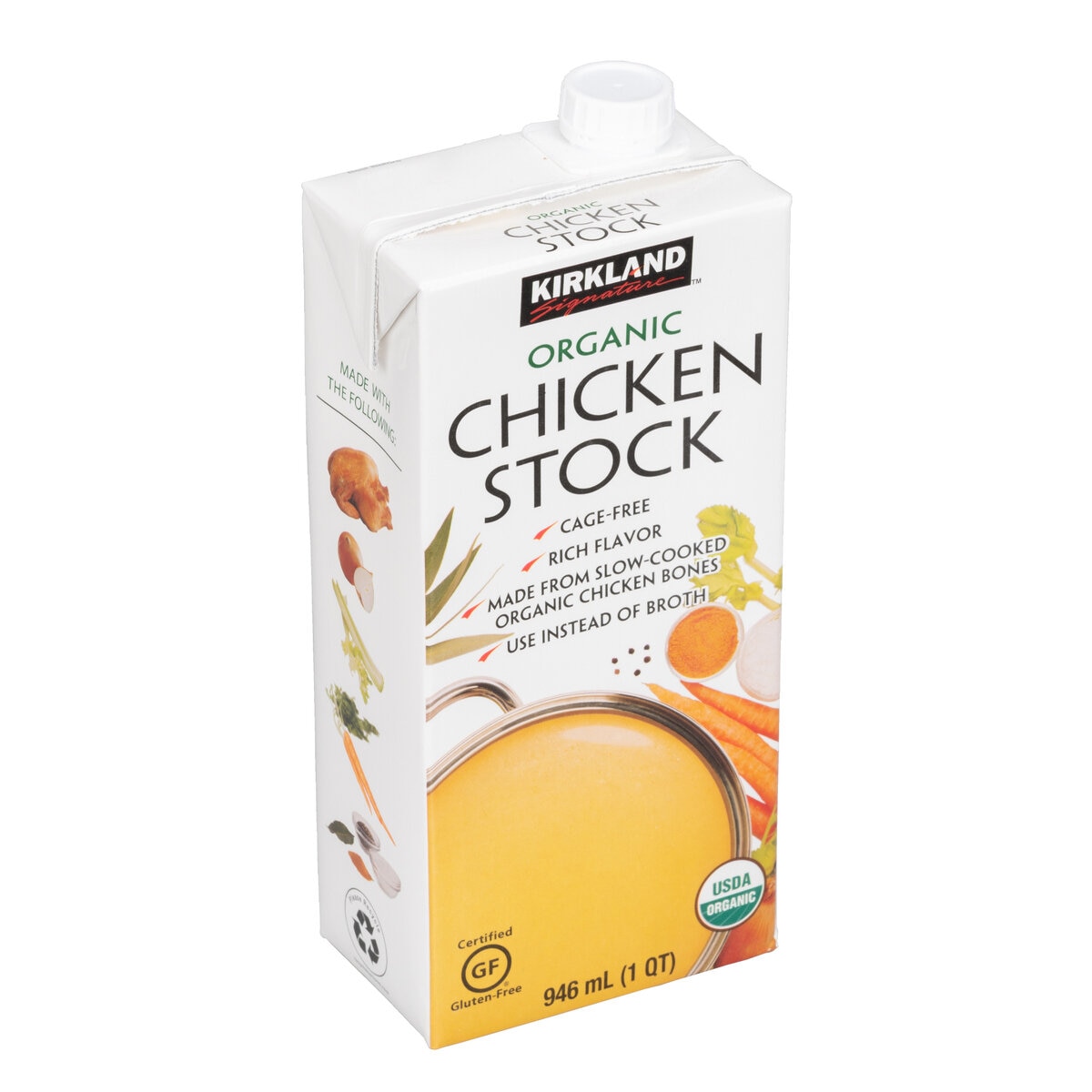 カークランドシグネチャー オーガニックチキンストック 946ml x 6本 Costco Japan