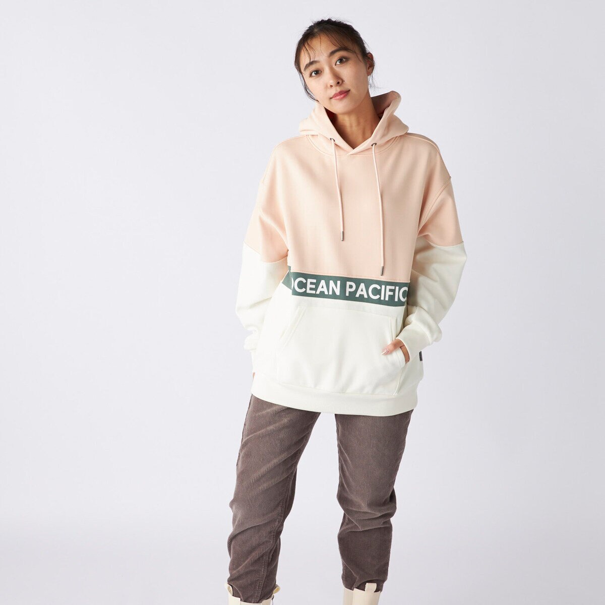 オーシャンパシフィック レディース パーカー ピンク L