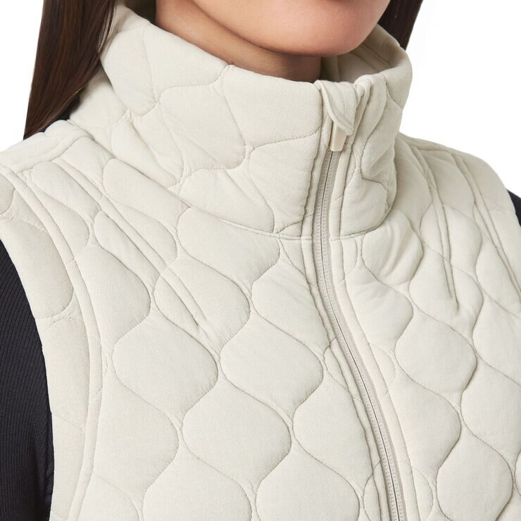 カークランドシグネチャー レディース キルト ベスト　クリーム L