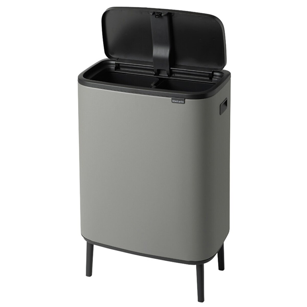 ブラバンシア BoタッチビンHi 2x30L   タッチ式ごみ箱 2分別(脚つき)  ミネラルコンクリートグレー  130663