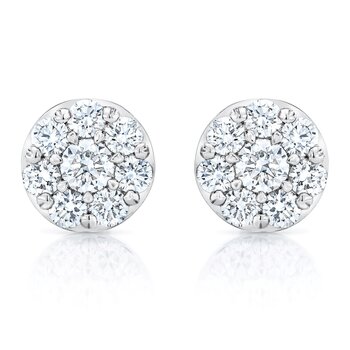 18K ホワイトゴールド 1.50カラット ダイヤモンド ピアス
