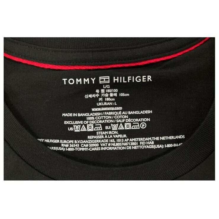 トミーヒルフィガー メンズ 半袖 Tシャツ ブラック S