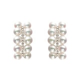あこやパール 18Kホワイトゴールド W5連ピアス 4mm-4.5mm /SHW0267