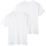 ワイジー メンズ Vネック Tシャツ 2枚組 ホワイト XL