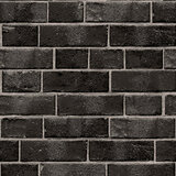 テンペーパー 貼ってはがせるシール壁紙 52cm X 5m ２本入り ブリック黒 BR10523