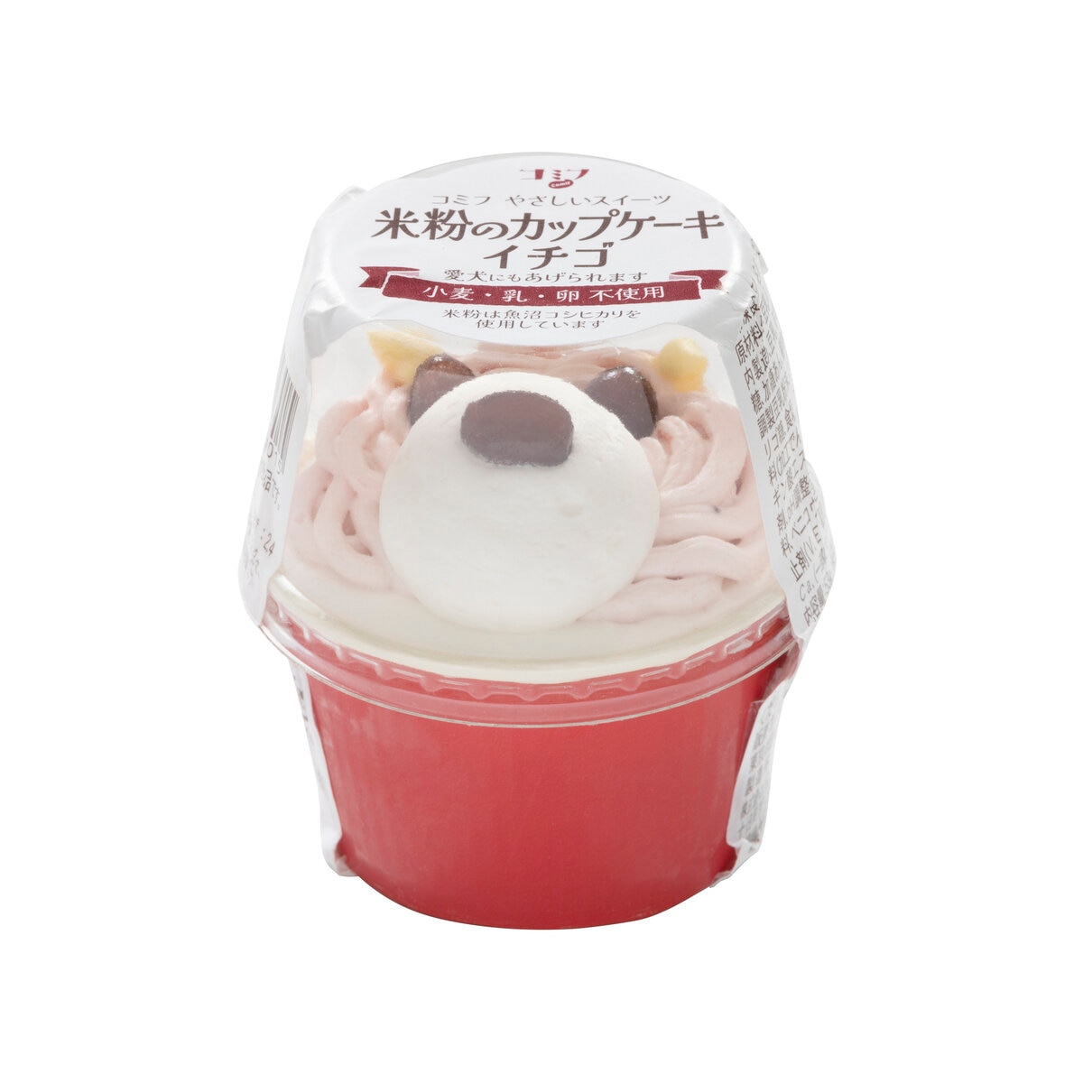 コミフやさしいスイーツ 米粉カップケーキイチゴセット 6個 ワンちゃんのスイーツ