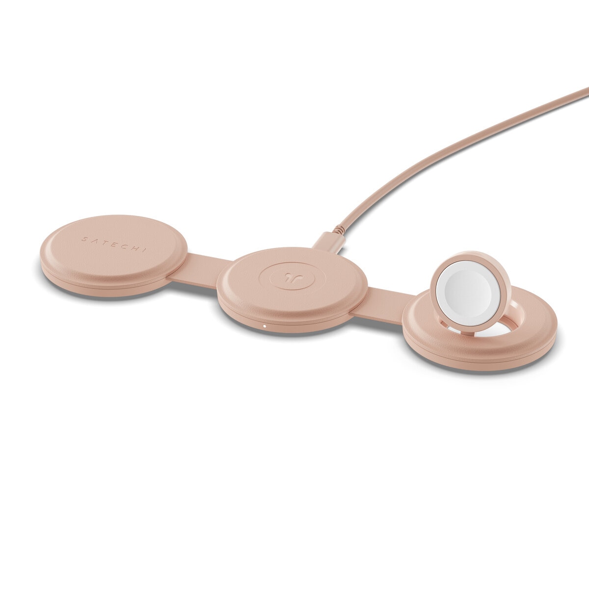 Satechi OntheGo 3-in -1 ワイヤレスチャージャー / デザートローズ Satechi OntheGo 3-in -1 ワイヤレスチャージャー / デザートローズ