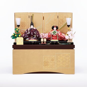 ひな人形 親王収納飾り 4M12-CS-204