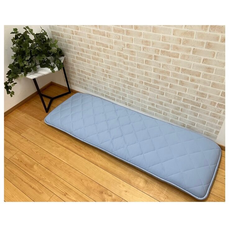 昭和西川 冷感フロアクッション ブルー