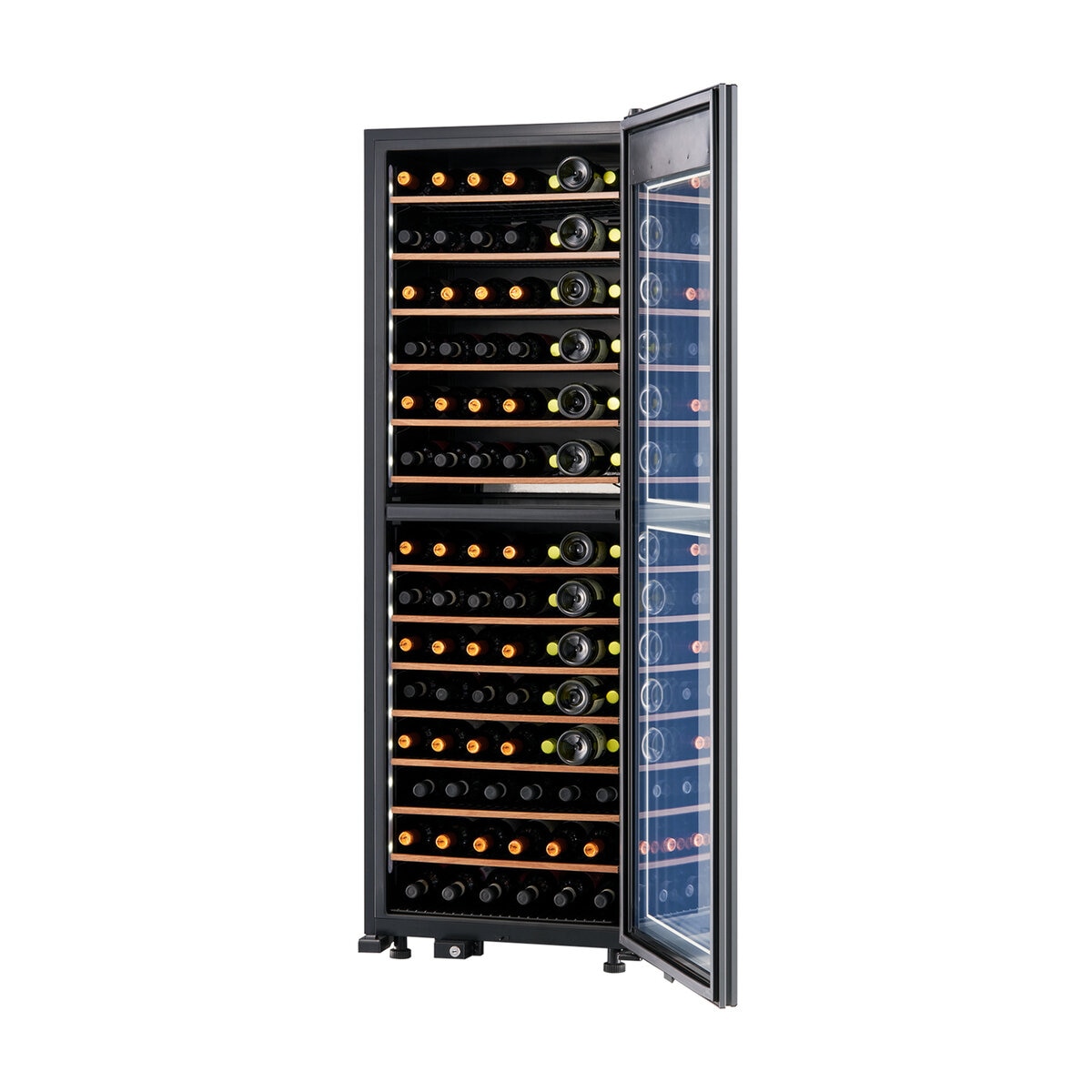 さくら製作所 日本酒＆ワインセラー/95本用/氷温冷蔵機能付き/氷温M2/2温度/ブラック/LX95DM2Z-RH-B