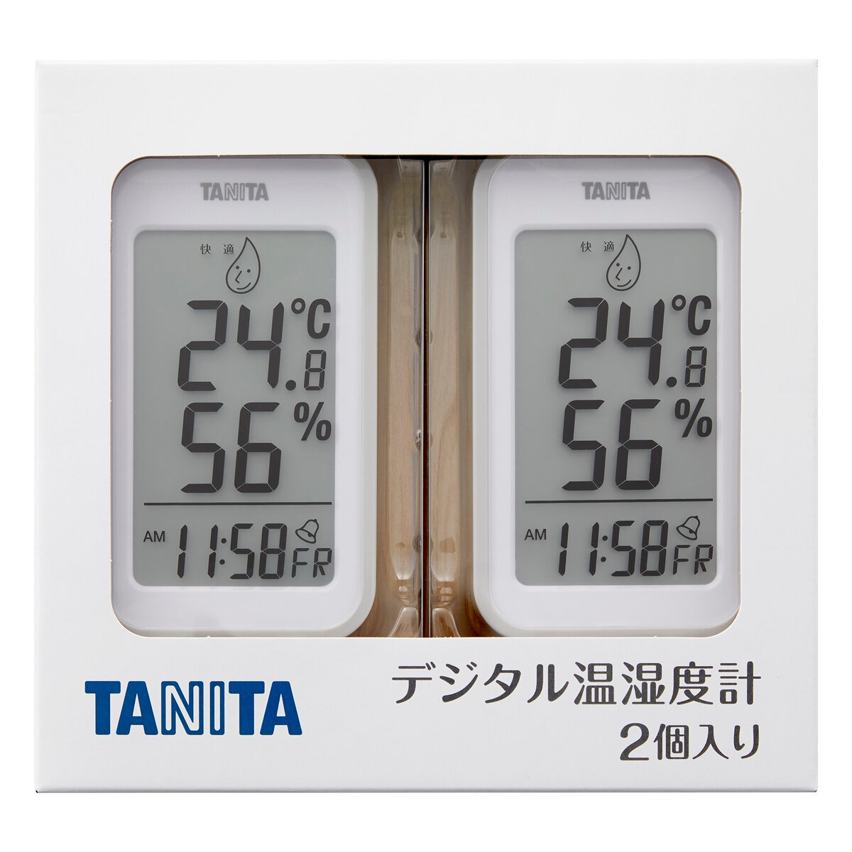 タニタ 温湿度計 TT-559G 2個組 - グレー