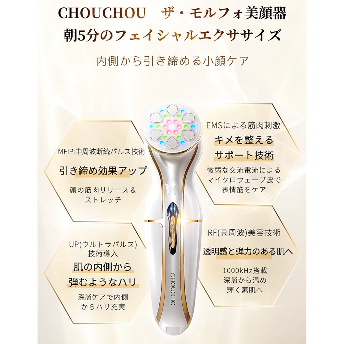 CHOUCHOU ザ・モルフォ 美顔器 バニティバッグ付き