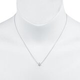 18K ホワイトゴールド 1カラット ソリティア ダイヤモンド ペンダント