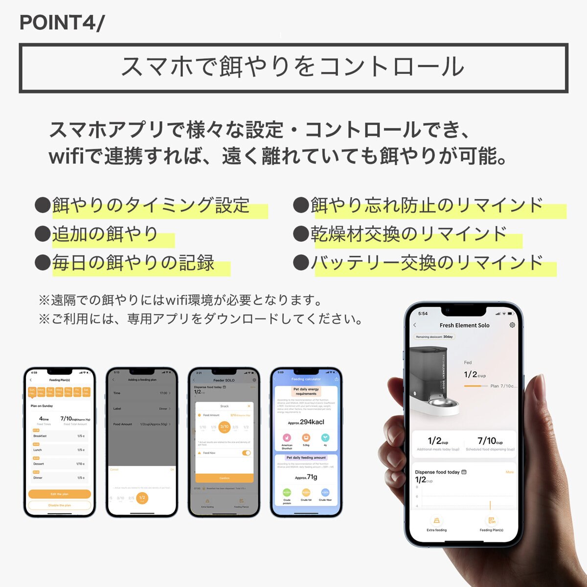 PETKIT ペット 自動給餌機 アプリ連携 3L ホワイト COP570WH