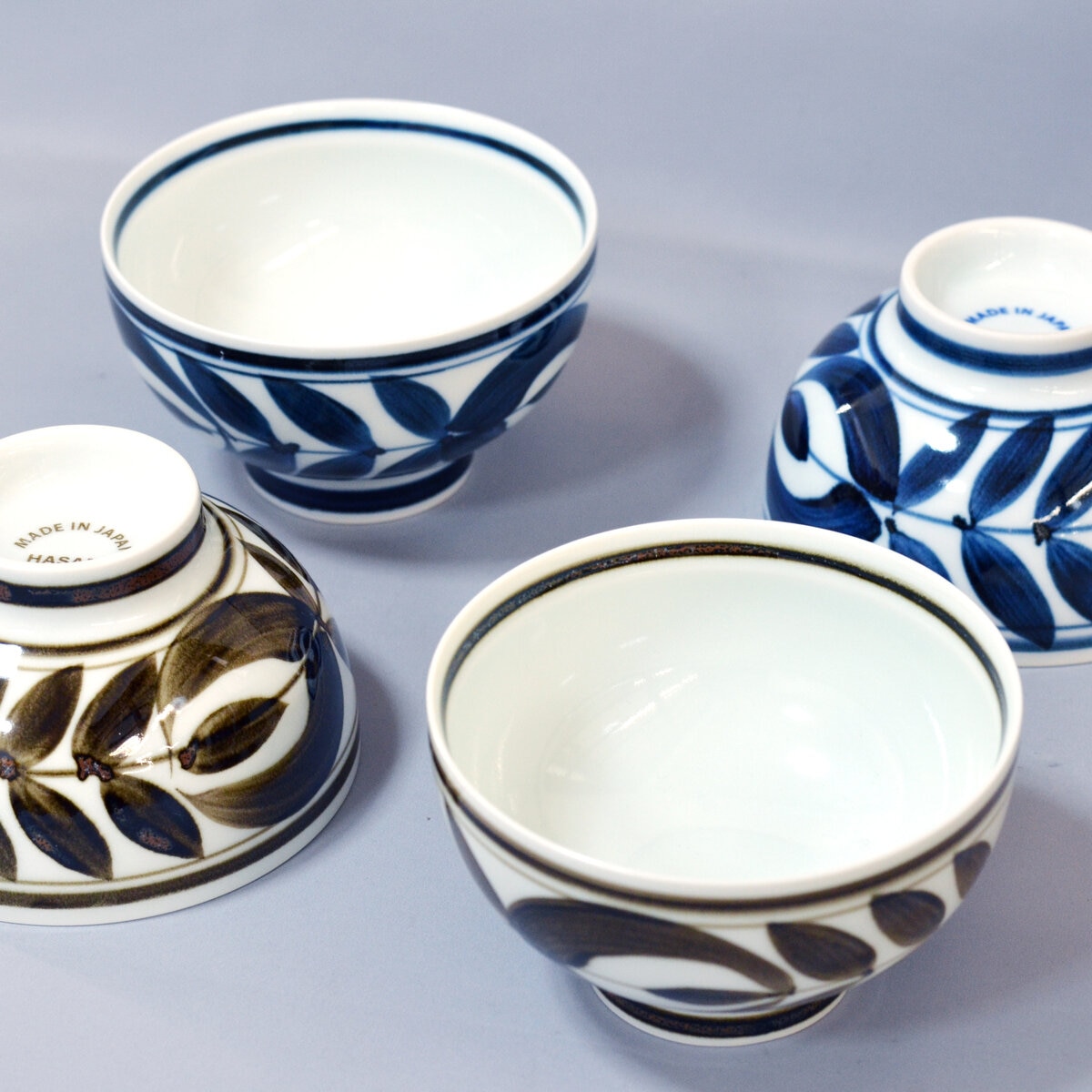 Hasamiware Rice Bowls Mawaribana Large 4pc