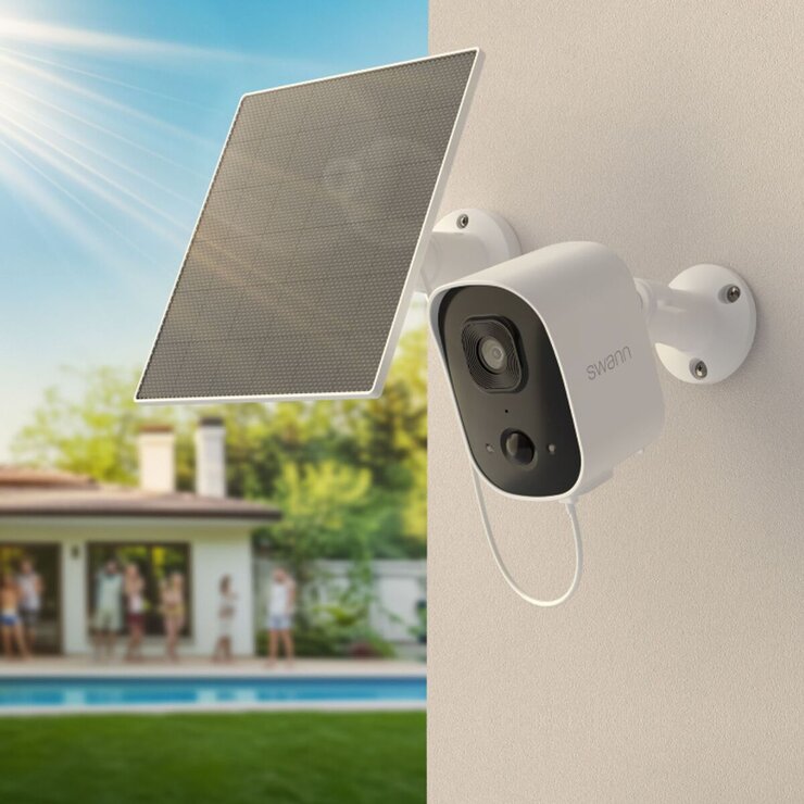 Swann（スワン）2K Wi-Fi バッテリー駆動 セキュリティカメラ ソーラーパネル＆16GB SD カード付属