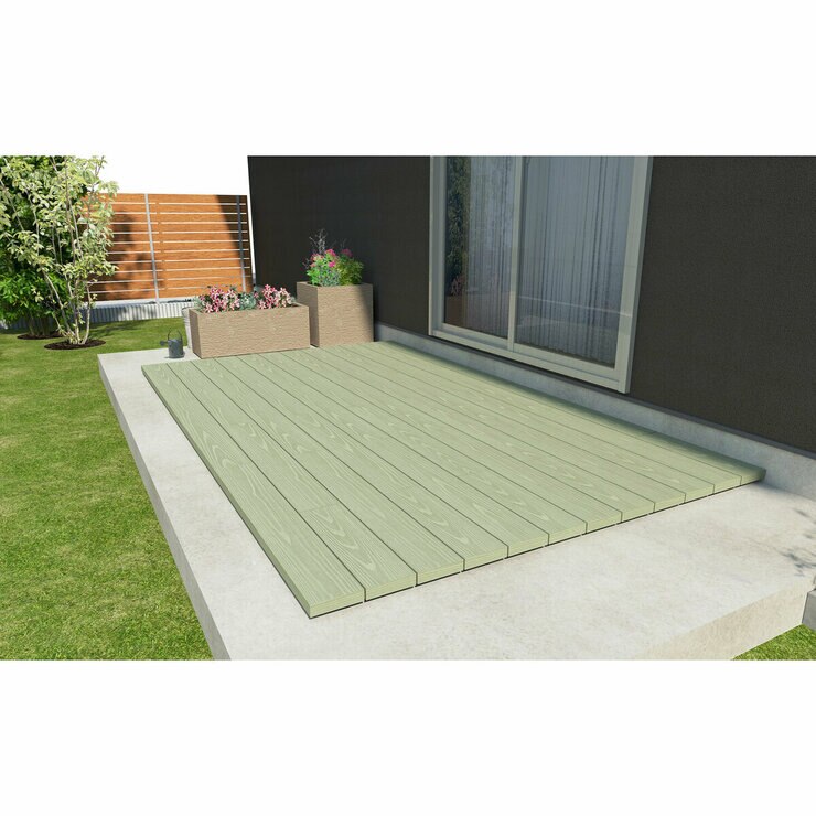 MINO　彩木デッキグラウンドGD　W2000xD900xH54mm フレッシュグリーン LG