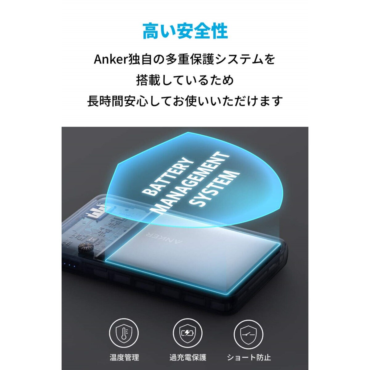 Anker モバイルバッテリー PowerCore III 5000 ブラック