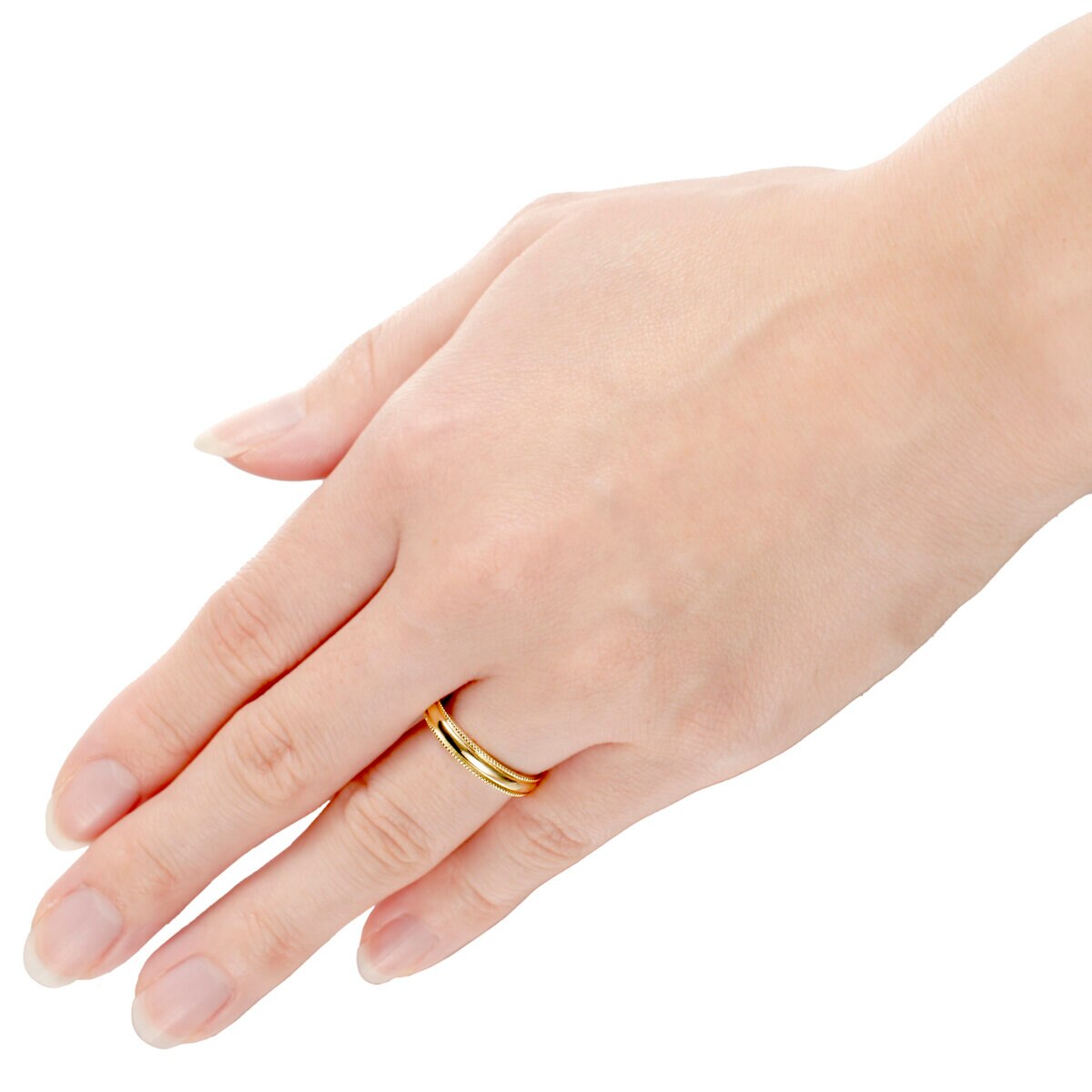 18K イエローゴールド マリッジリング エテルニテ 3mm 幅 日本サイズ : 10号 刻印あり