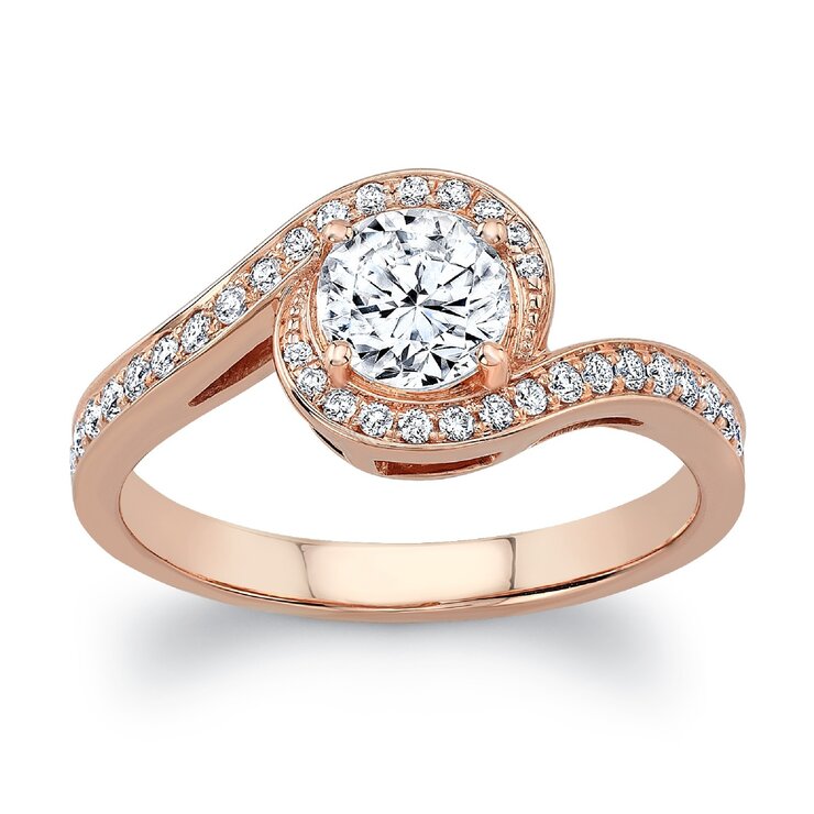 18K ローズゴールド 1.05カラット ダイヤモンドリング 18K ローズゴールド 1.05カラット ダイヤモンドリング