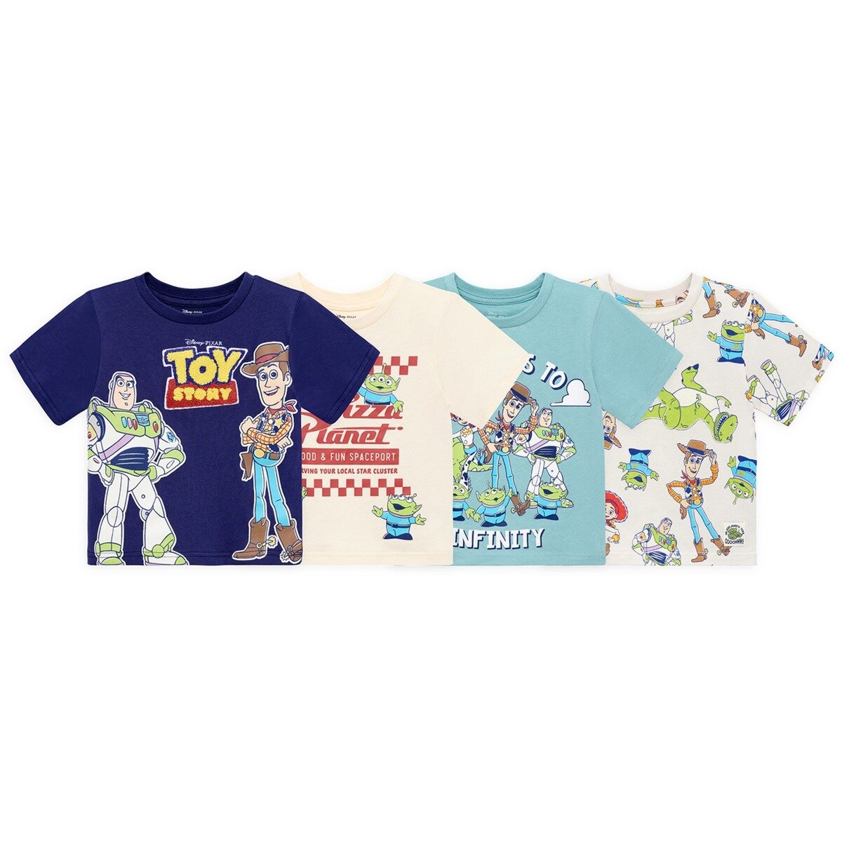 キャラクター キッズ 半袖 Tシャツ 4枚組 トイ・ストーリー 3T
