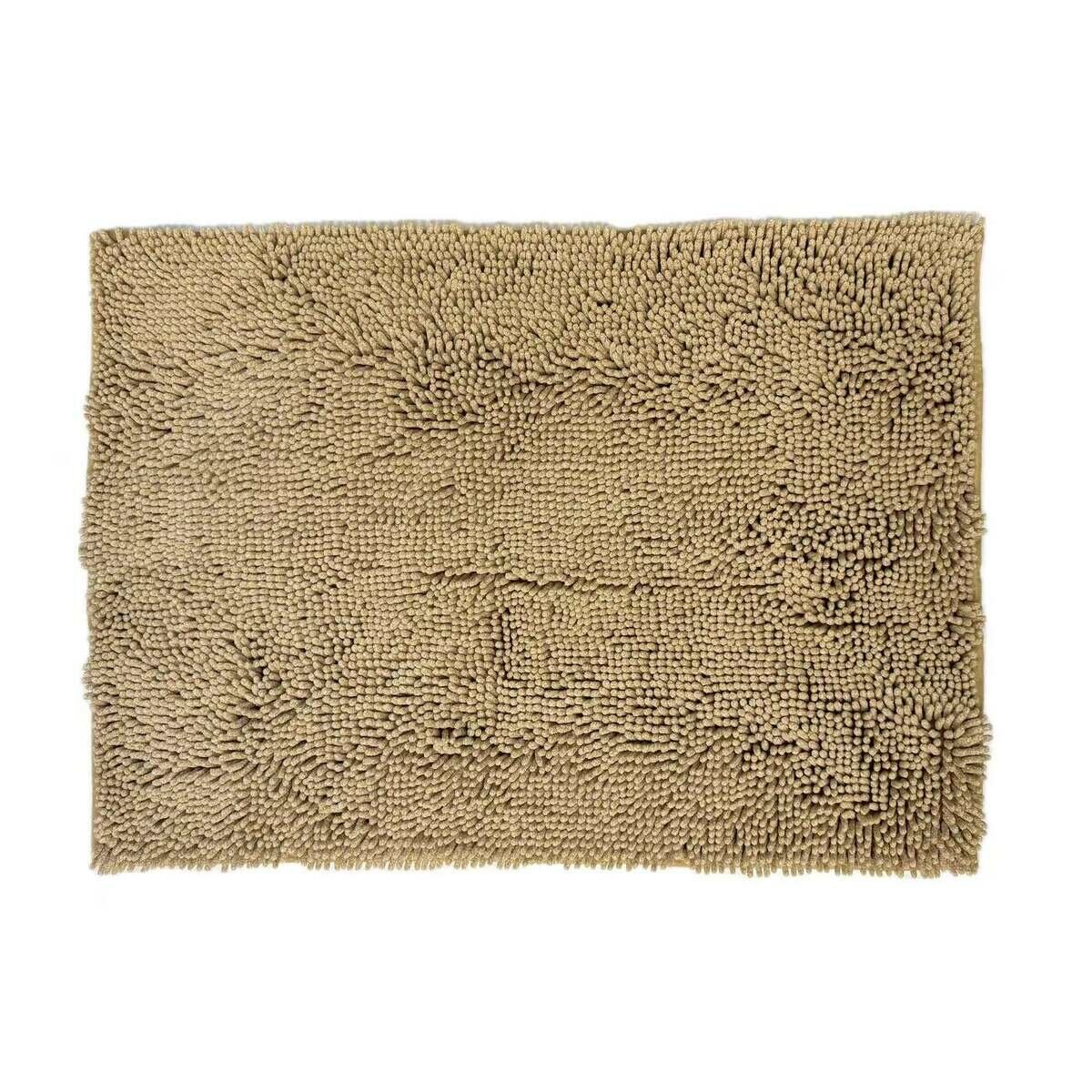 マイクロファイバー もこもこバスマット 60cm x 90cm ベージュ