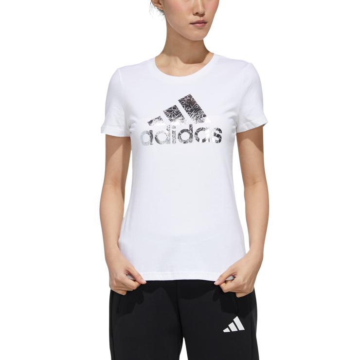 アディダス レディース 半袖 ロゴ Tシャツ ホワイト OT