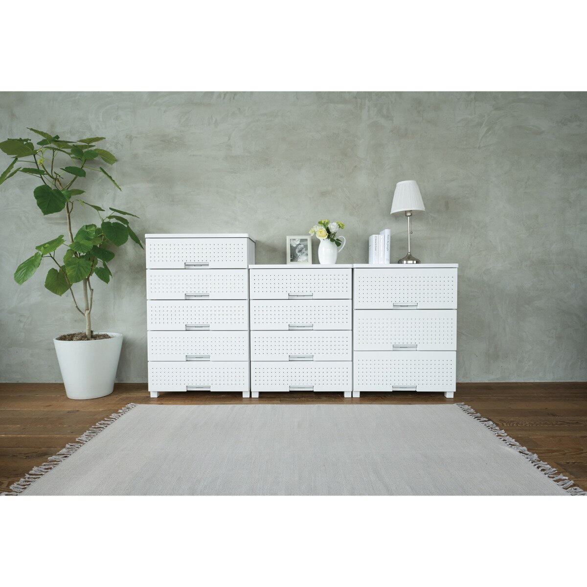 Monica様　3セット 天馬 フィッツプラス デコ 3段収納 FD6533D ホワイト | Costco