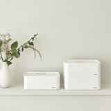 収納キャリーボックス 3個セット フォールド - アイボリー