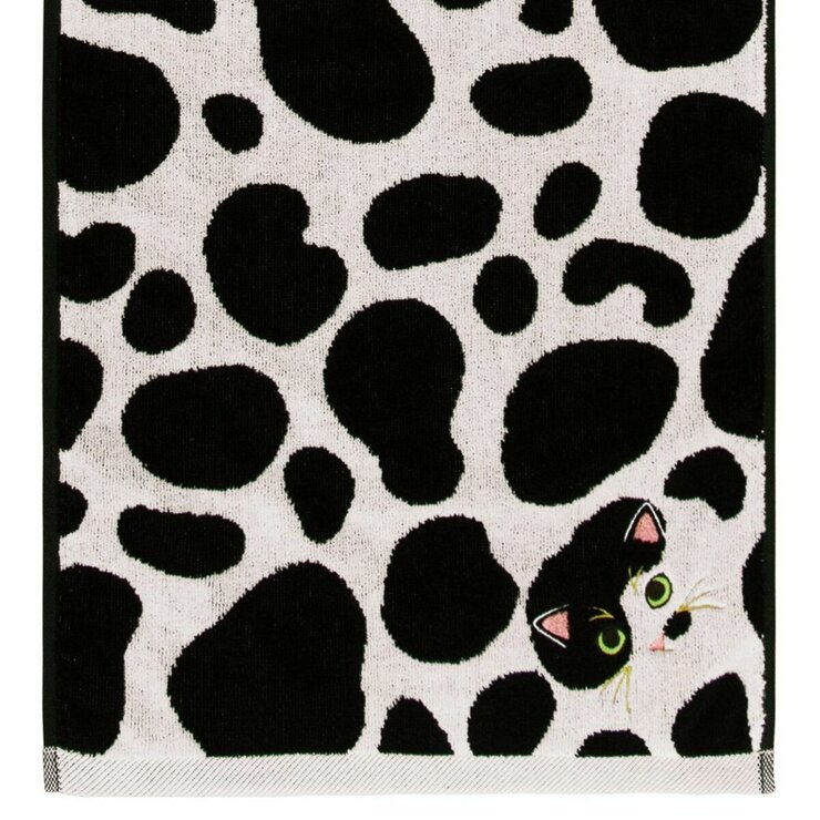 Uchinoko うちのニャンコ毛並ロングフェイスタオル 34cm x 100cm 3枚組 ぶち/バイカラー