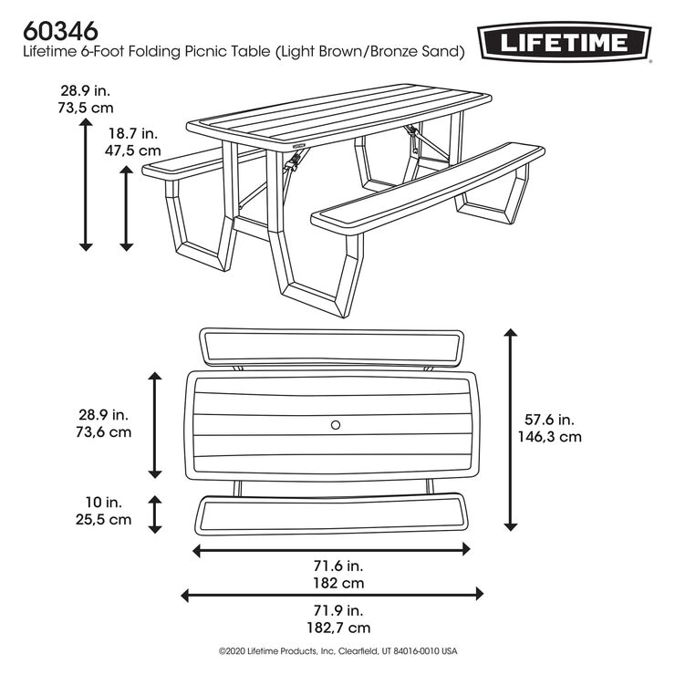 LIFETIME ピクニックテーブル