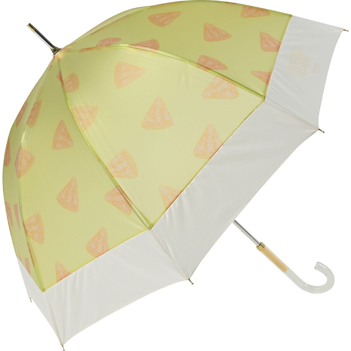 assa 雨傘長傘 CAL60 お菓子 透明 イエロー / グレープフルーツグミ RL839