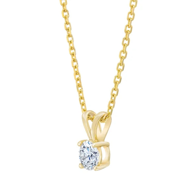 14K イエローゴールド 0.50カラット ソリティア ダイヤモンド ネックレス 14K イエローゴールド 0.50カラット ソリティア ダイヤモンド ネックレス