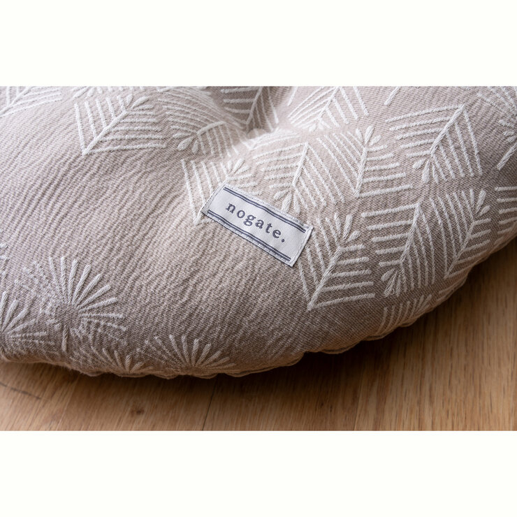 ジャガード織り ペットクッション グレーベージュ