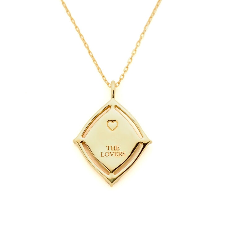 18K イエローゴールドタロットペンダント「 恋人」