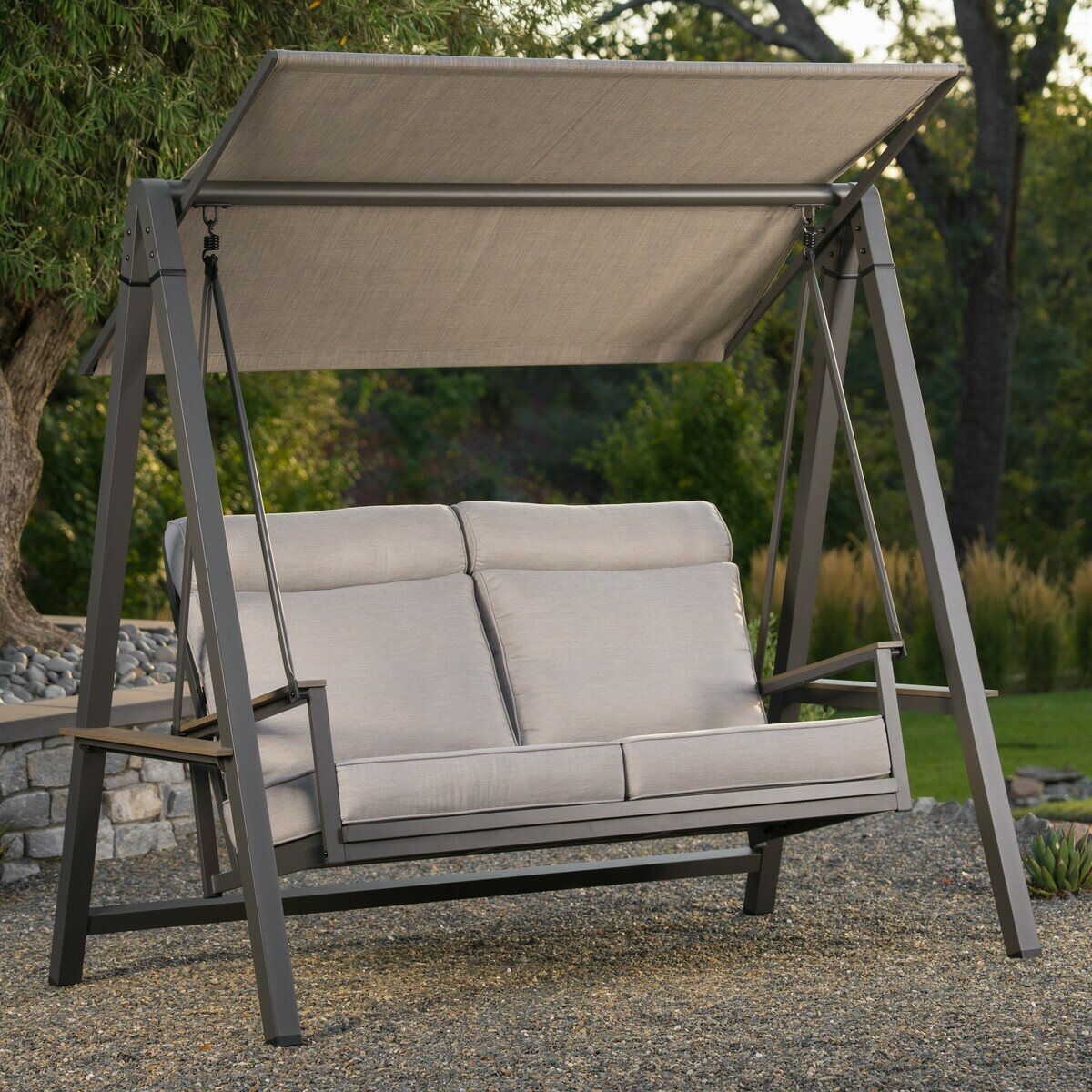 サンヴィラ Pine Knoll スイングベンチ 3人掛け